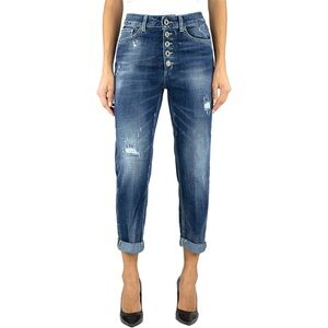 Dondup Surya Jeweled Buttons DISTRESSED Jeans 26